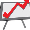 arrow sign on performance chart